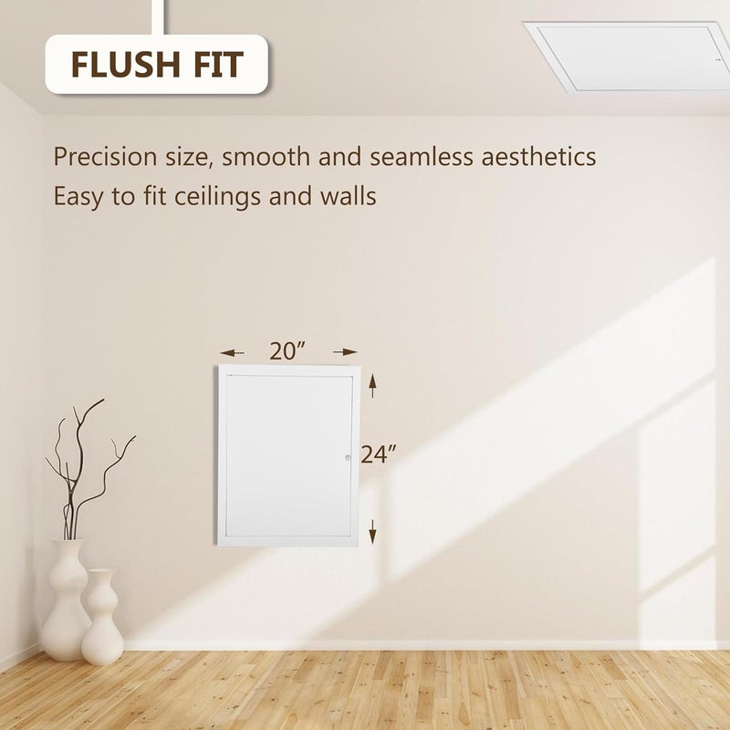 Fancat Thicken 1mm 20 x 24 Access Panel for Drywall,Attic Door, Ceiling Access Panel for Drywall,20 x 24 Metal Access Panels are Thickened to 1mm to Solve The Problem of Fragile Panels(Screwdriver Latch) - Image 2